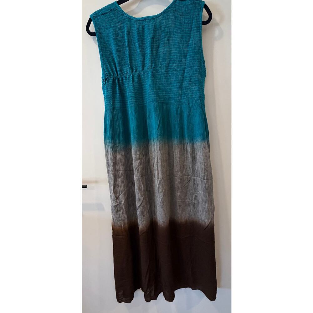 Bohemian Dyed Midi Tank Dress by Rhea Handmade 100% Viscose Sustainable - Picture 2 of 7